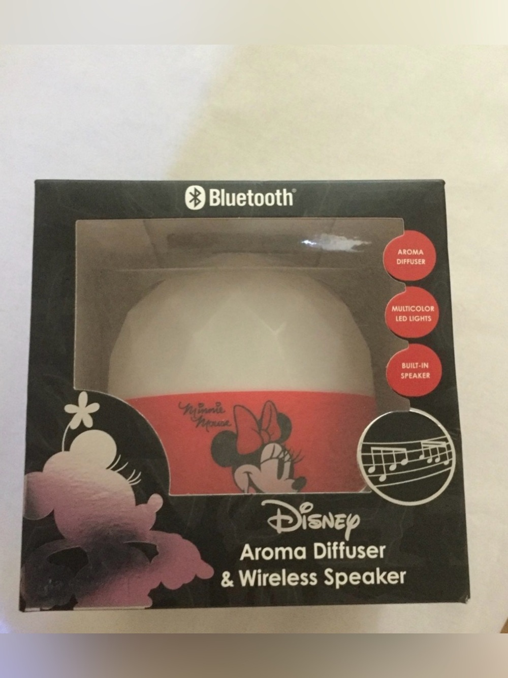 Disney Minnie Mouse Red and White Aroma Diffuser & Bluetooth Speaker